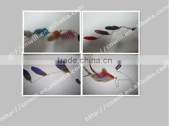 Natural Peacock Feather Clip In Hair Extensions