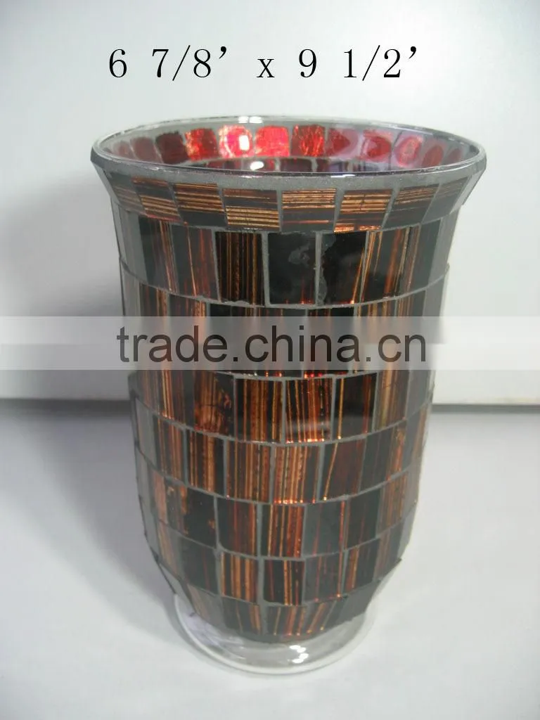 mosaic glass vases for home decro