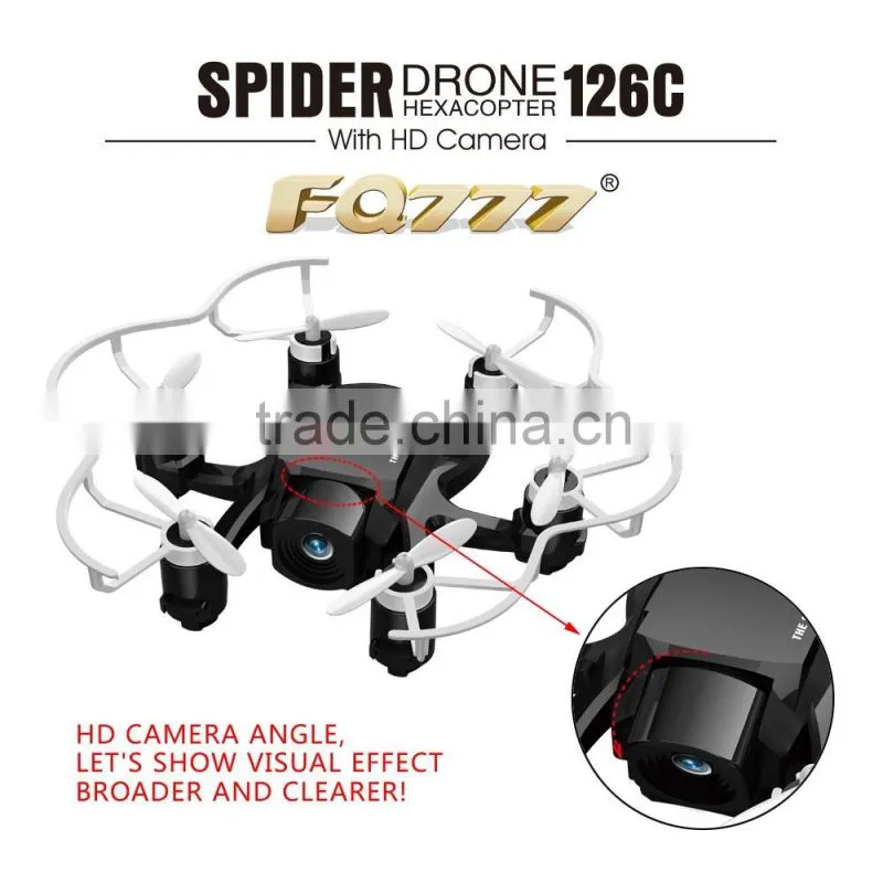 mini drone with hd camera 2MP HD Camera angle RTF FQ777 126C radio remote control industrial New toys 2016