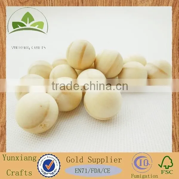 Wholesale natural pine wood ball Gift wood ball