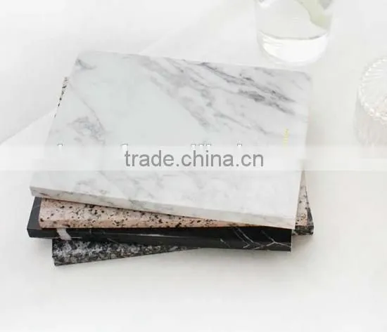 custom paper marble notebooks with gold foil logo