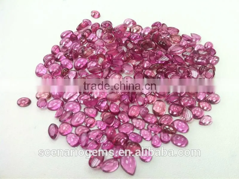 #CAZZ Natural Multi-Shape Cabs Free Size Loose Gemstone Rubellite Cabochons