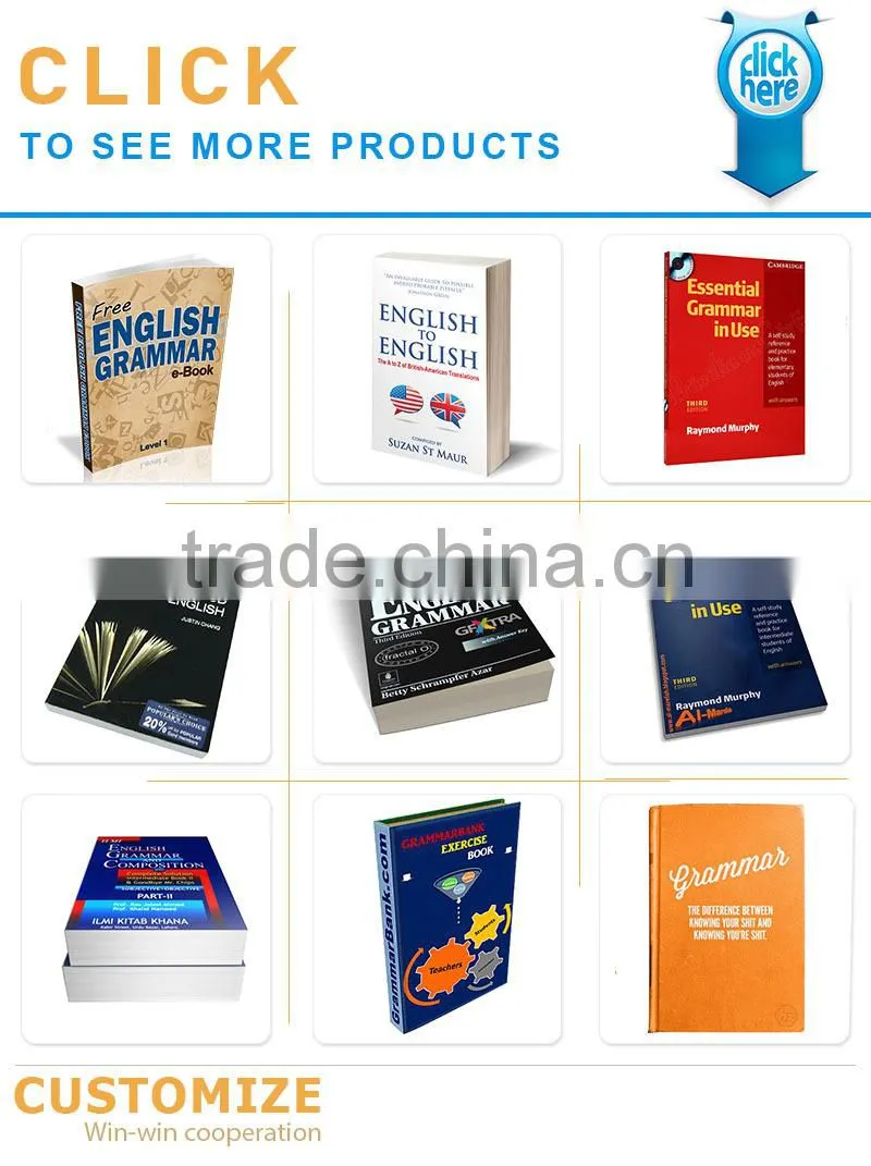 Custom English grammar book publisher in China
