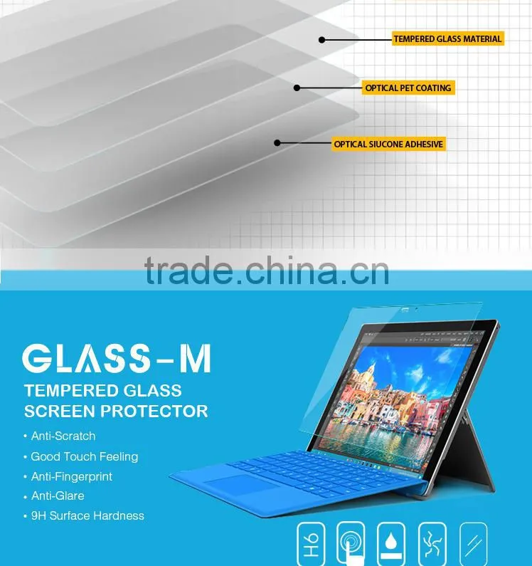 High Quality Tempered Glass Screen Guard for Surface Pro 4 12.3 inch
