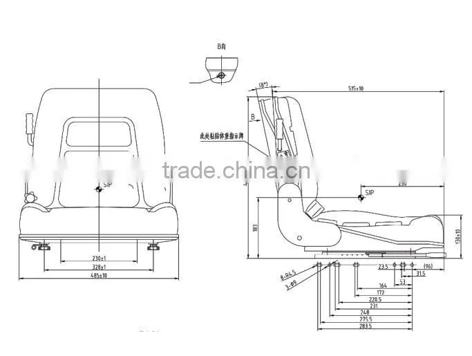 China Original TCM Forklift Seat HELI Forklift Seat