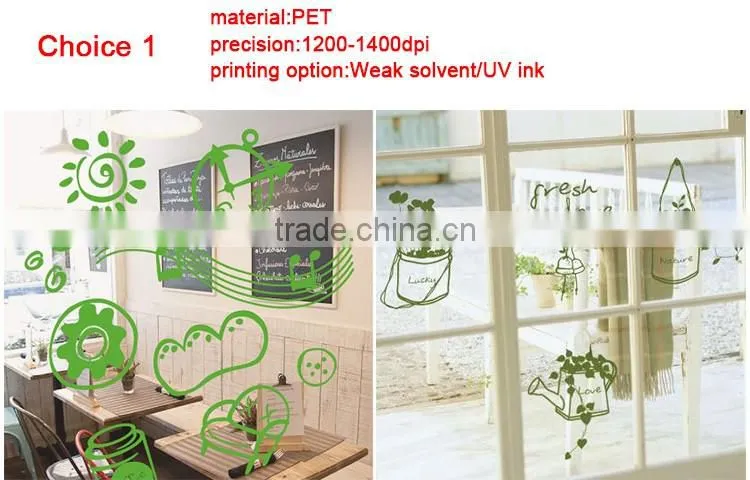 cartoon desgin glass door sticker