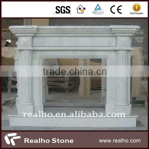 low price colorful artical quartz stone white fireplace