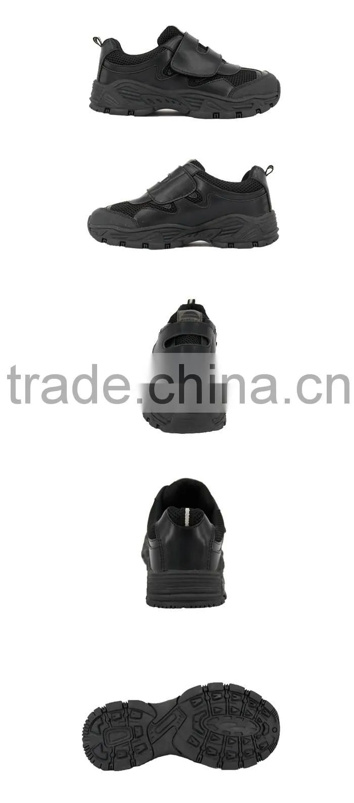 Choozii Custom Logo Manufacturers Designer Children Black Leather Mesh Sport Sneaker School Shoes for Teenage Boys