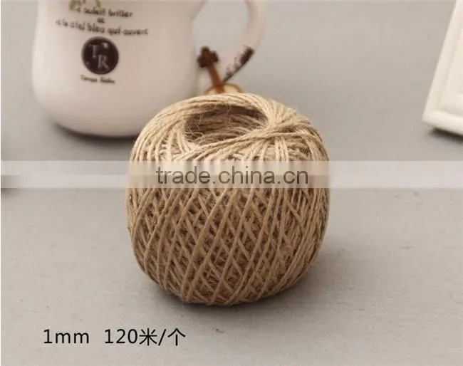 China Suppliers 1MM-3MM Natural Hemp Rope,Jute Twine,Jute Rope For Hang tag Or DIY