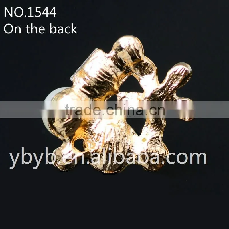 Korean square rhineston flower hair accessories diy accessories alloy jewelry accessorizing for handmade bags-1544