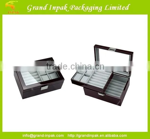 PERSONALISED LUXURY WOODEN CUFFLINK DISPLAY BOX