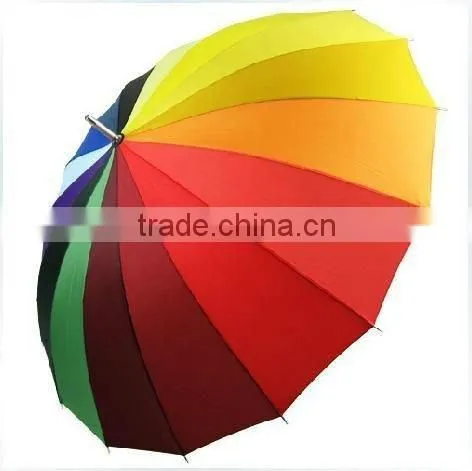 16k straight fashion rainbow umbrella