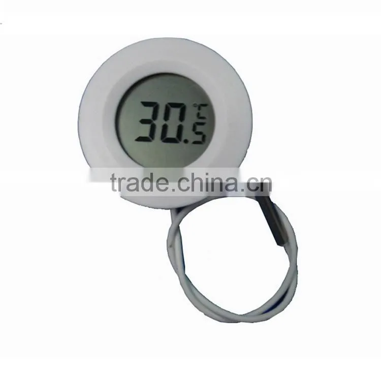 Outdoor /indoor Round Black/White small digital thermometer