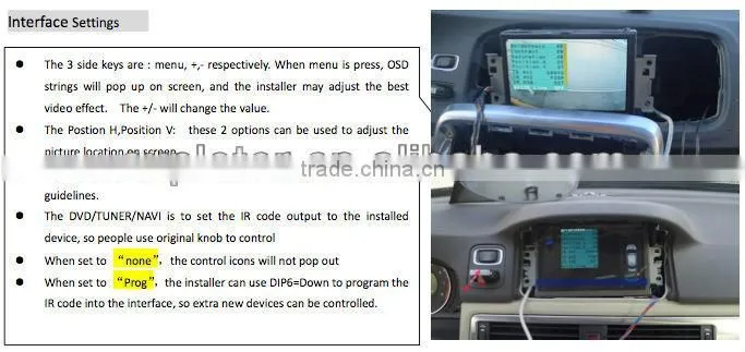 Video Interface Volvo S60 XC60 V60 S80 2011-2014