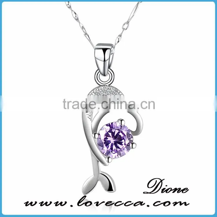 Wholesale New Fashion Designs angle 925 sterling silver necklace