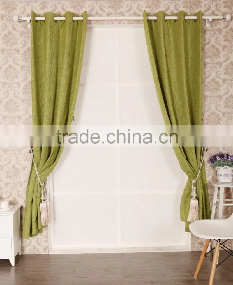 linen plain dyed fabric curtain panel