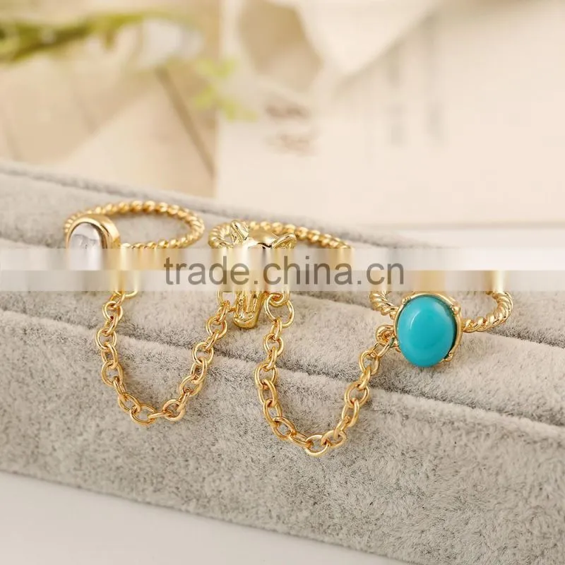 Fashion rings jewelry women fox head ring
