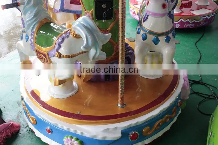 Newest Carousel games for kids ride on horse amusement park rides coin pusher arcade game machine for sale