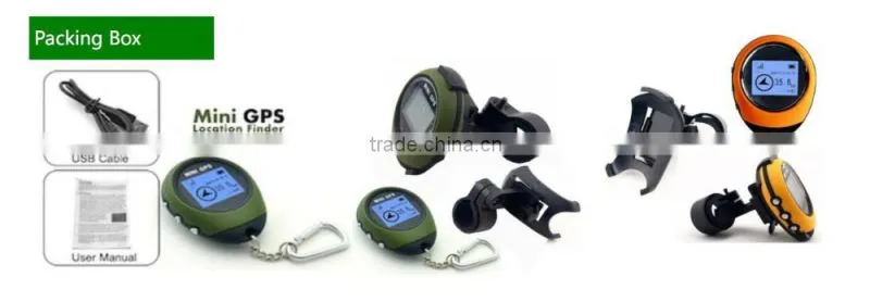 Mini GPS Tracker Tracking Device Travel Protable Keychain Locator Pathfinding Outdoor Sport Handheld Keychain