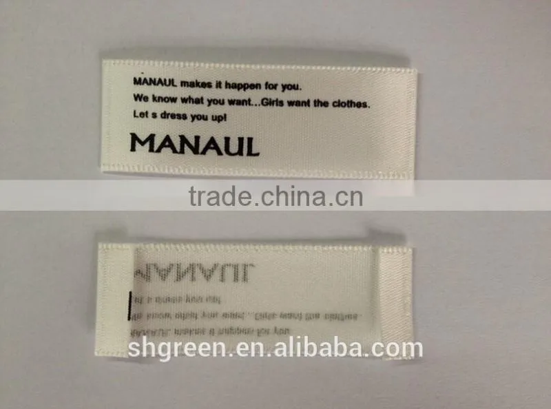 Little bird woven edge clothing printing neck label