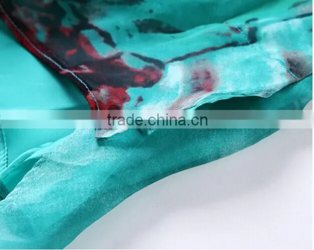 Custom Digital Print 100% Silk Dress