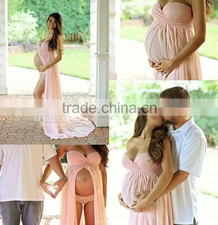 Fancy Photography Maternity Dress Pregnant Clothes Maxi Chiffon Dress
