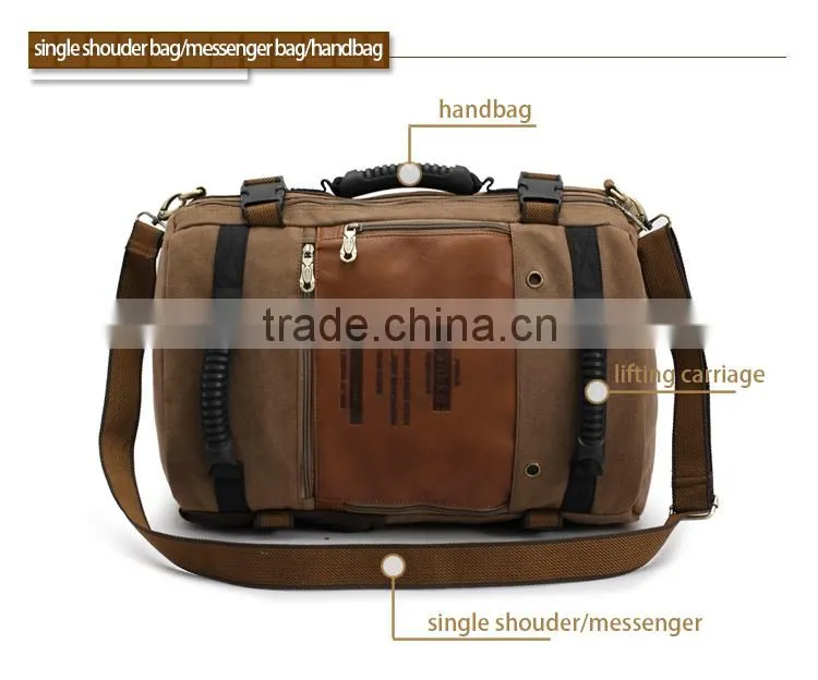 Outdoor Hiking backpack canvas vintage daypack for Travel