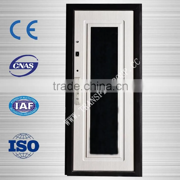 China steel door low price,exterior steel door with glass