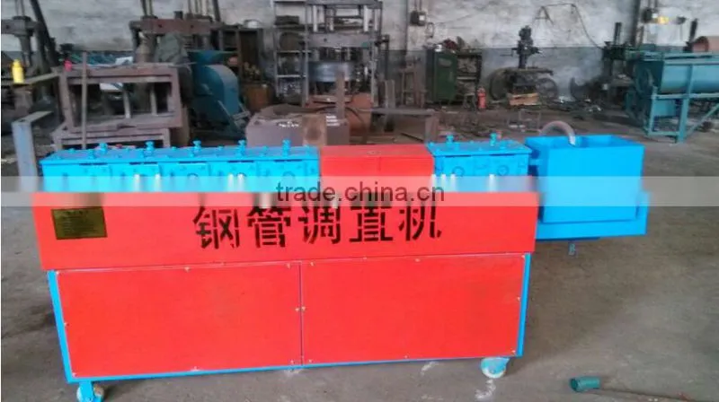 Automatic steel bar derusting and straightening machine steel tube straightening machine