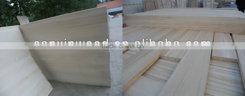 Two layers paulownia laminated board solid timber