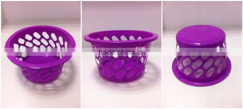 YXI04 MINI ROUND LAUNDRY BASKET,SMALL PLASTIC STORAGE BASKET