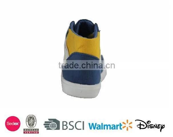 2014 kids fashionable lace-up china canvas shoes