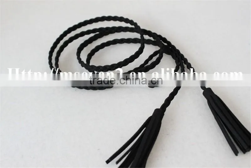 customized size plastic material non-elastic tessles trim, flexible plastic trim in black for jacket