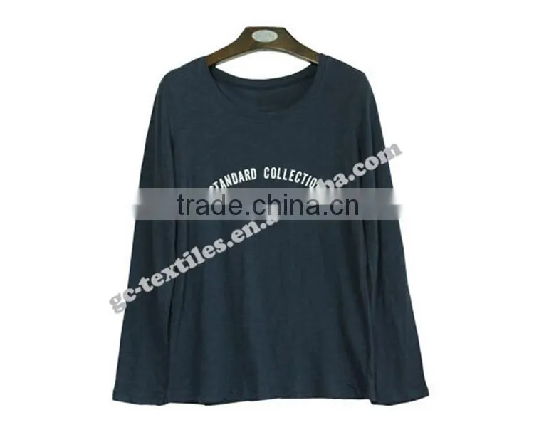 Girl's Manlange Grey Printed Standard Collection Long Sleeve T-shirts