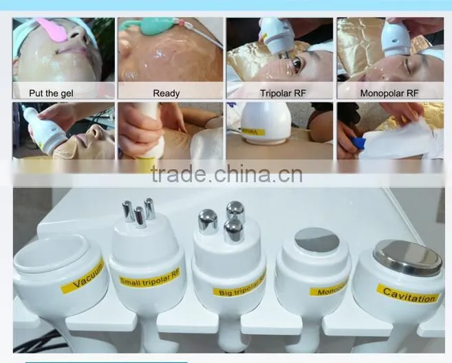 Hot 5 treatment handles ultrasound radio frequency cavitation for sale