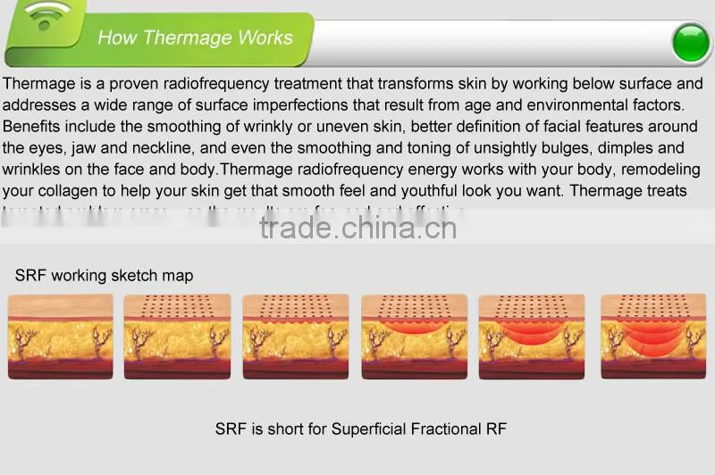 Fractional RF machine,8-inch LCD touch screen,aluminum connector design,one handpiece with multiple treatment tips