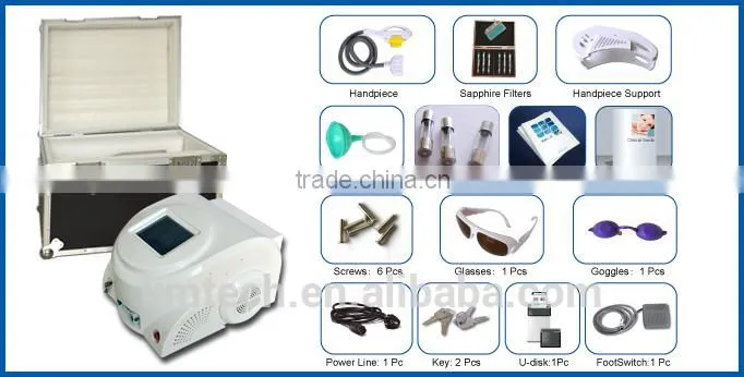 2017 Multifunction 2 handles CE approval rf nd yag laser ipl hair removal machine
