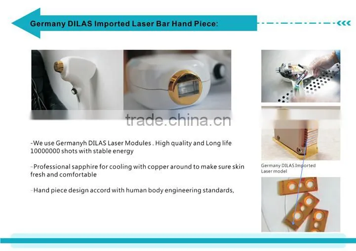 SHR 808nm laser diode bar hair removal