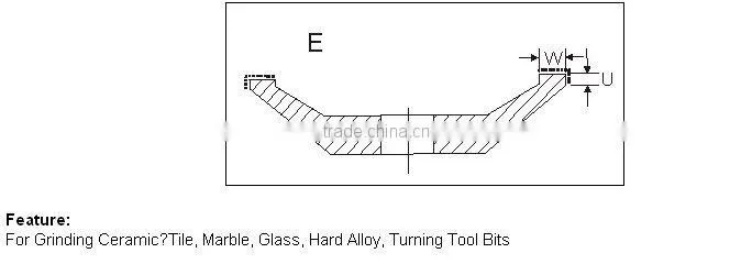 Electroplated Diamond Taper Cup Wheel with Angle 90degrees Angle Grinding----ELBR