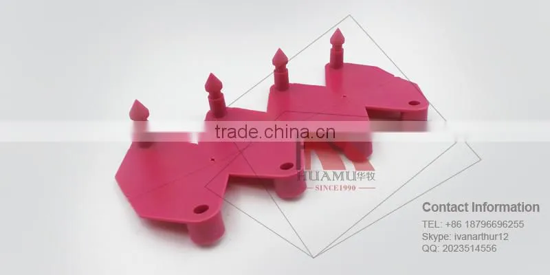 TPU ear tag for sheep in peach red 32*32 mm