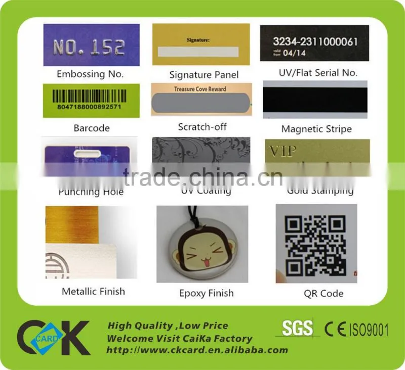 Blank Eco-friendly PVC Magnetic Stripe Card with free sample