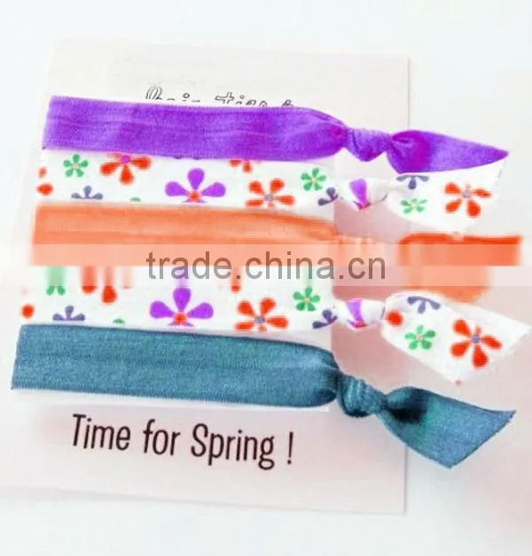Plain Hot Elastic Hair Tie /popular tie dye knotted hair band