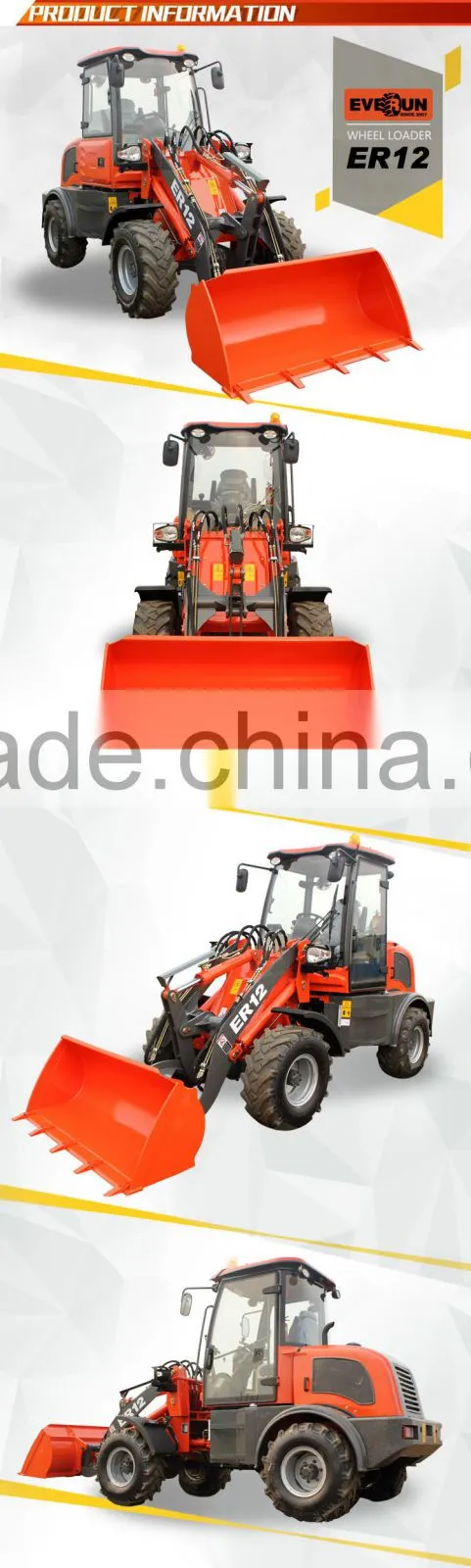 EVERUN Brand CE Approved 1.6ton mini Wheel Loader