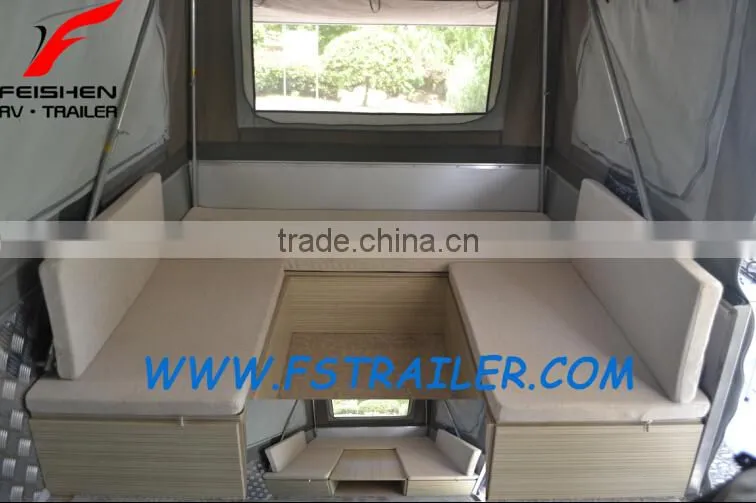 New hard floor camper trailer with tent for sale