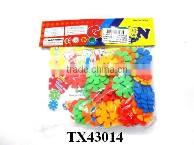 construction solid ABS plastic snowflake building blocks