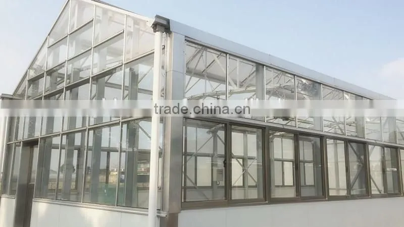 Aluminum frame Glass Greenhouse PC greenhouse with aluminum structure