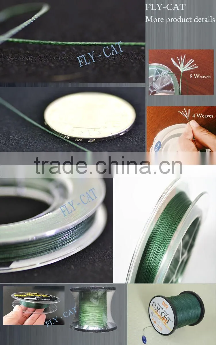 Floating line 0.12mm 15lb PE braided fishing line 4 strand