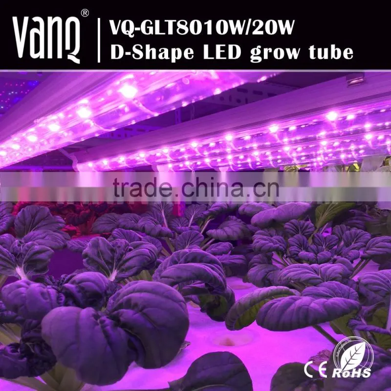 Shenzhen VANQLED Manufacturer for 20w 4ft Full Spectrum BridgeLux LED Grow Light Tube for Hydroponic Farm