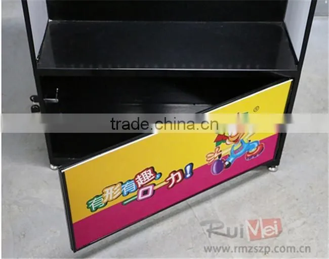 Free-Standing Supermarket Metal Display rack Metal Peg Board