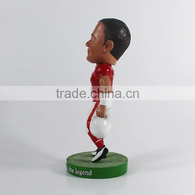 Hotsale custom resin soccer bobble head, NFL bobble head, MLB bobble head